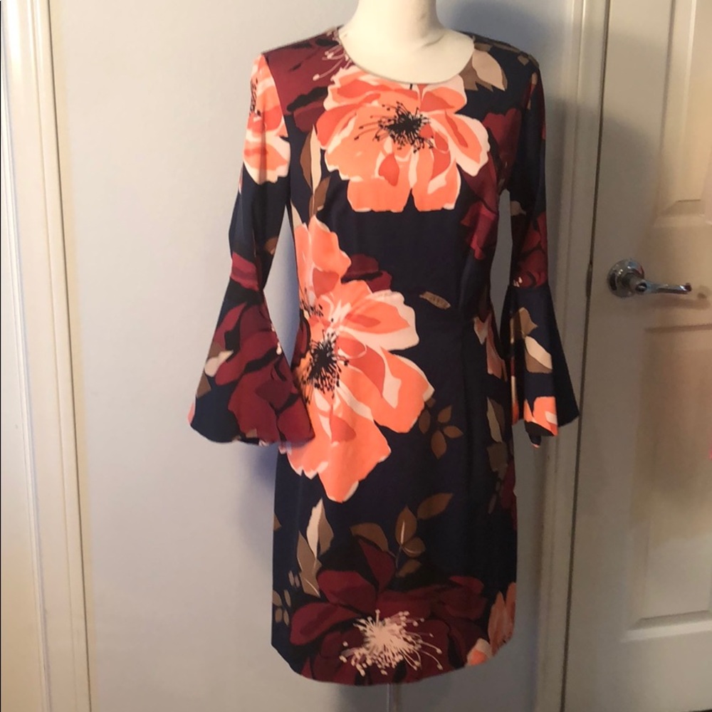 Trina Turk Bell Sleeve Fall Dress